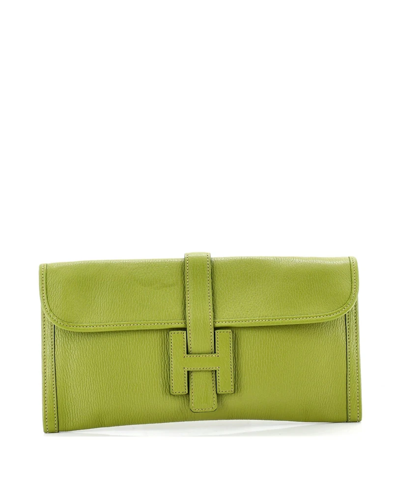 Pre-Owned HERMES 29 Jige Elan Clutch Chevre Mysore