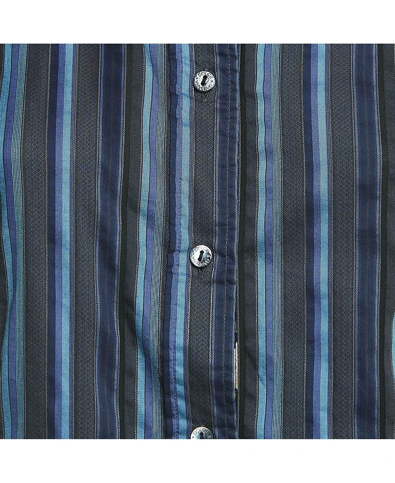 Pre-Owned Dolce & Gabbana Women's Blue Striped Cotton Full Sleeve Shirt