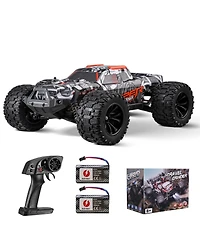 Mecale Remote Control Car, 1:14 4WD Off-Road Monster Truck 38 km/h, Wheelie Stunt Rc Car with 2 Batteries, Racing Gift for Kids 8