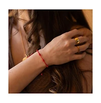 Mantra Gold 7 Knots of Protection Bracelet Red Silk Bracelet
