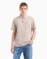 A|X Armani Exchange Men's Short Sleeve Eagle Graphic Polo Shirt