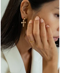 Bearfruit Jewelry 18K Gold Plated Sterling Silver Sleek and Chic Ring Set Holiday Gift Idea