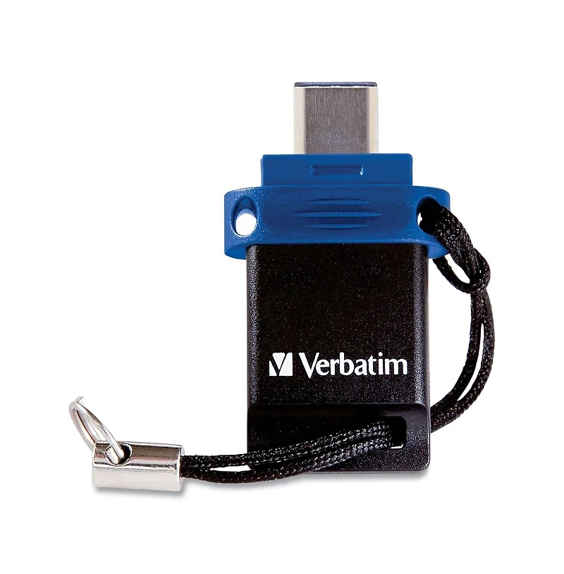 Verbatim 99155 Store n' Go 64 Gb Dual Usb 3.0 Flash Drive for Usb-c Devices - Blue