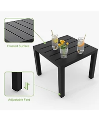 Gaomon 3 Piece Patio Bistro Set, Black Steel Outdoor Chairs and Table Set for 2, Small Modern Furniture