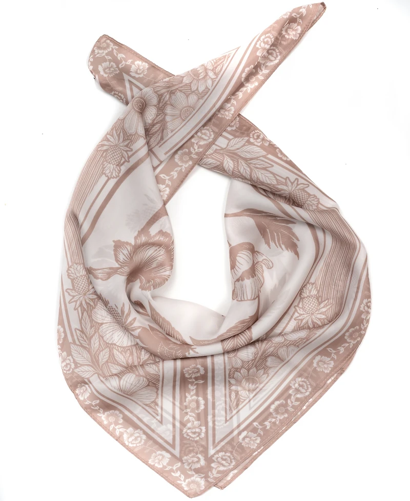 Vince Camuto Woodcut Floral Square Scarf