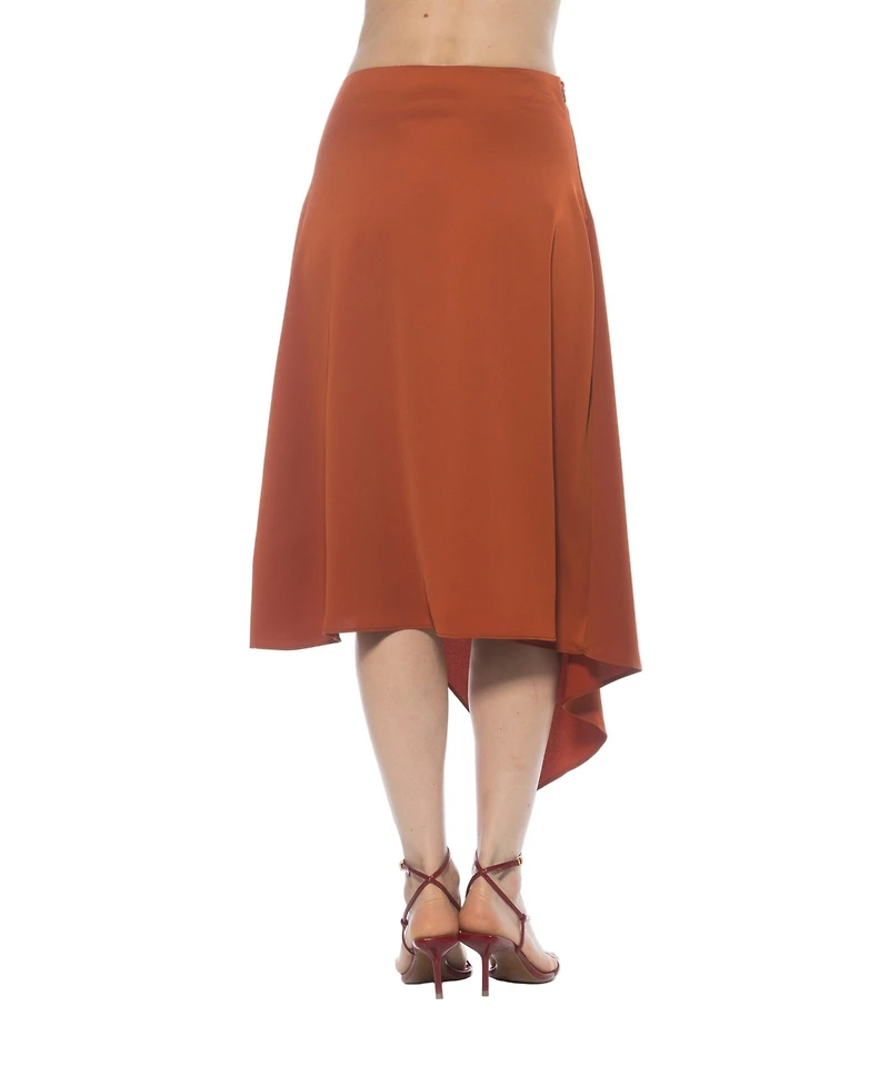 Alexia Admor Women's Jess Asymmetric Midi Skirt