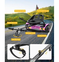 Everyfun K1+G13 Balancing Scooter with Seat Attachment for Kids or Adults with Adjustable Length, Fits 6.5" 8" 10" ,360°Swivel Wheel