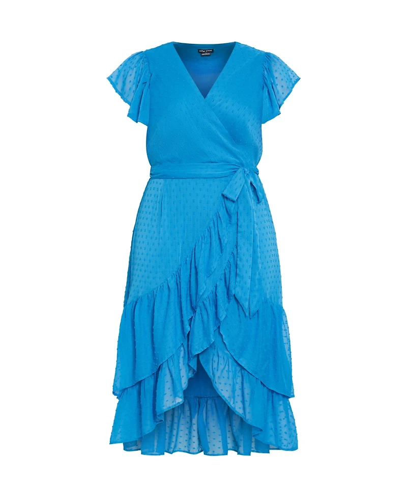 City Chic Women's Midi Frill Dee Tiered Dress
