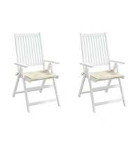 vidaXL Chair Cushion Set of 2 Cream Oxford fabric