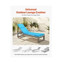 Slickblue Waterproof Chaise Lounge Chair Cushions Set of 2 for Patio.