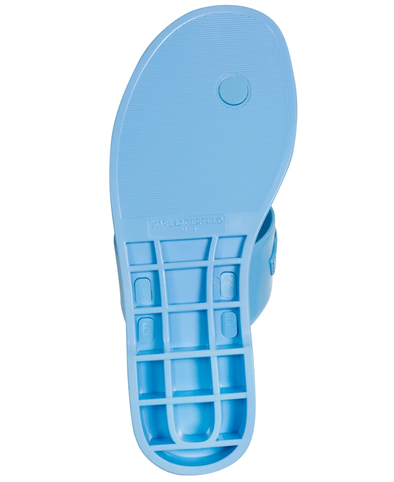 Karl Lagerfeld Paris Women's Vayla Jelly Thong Flat Sandals