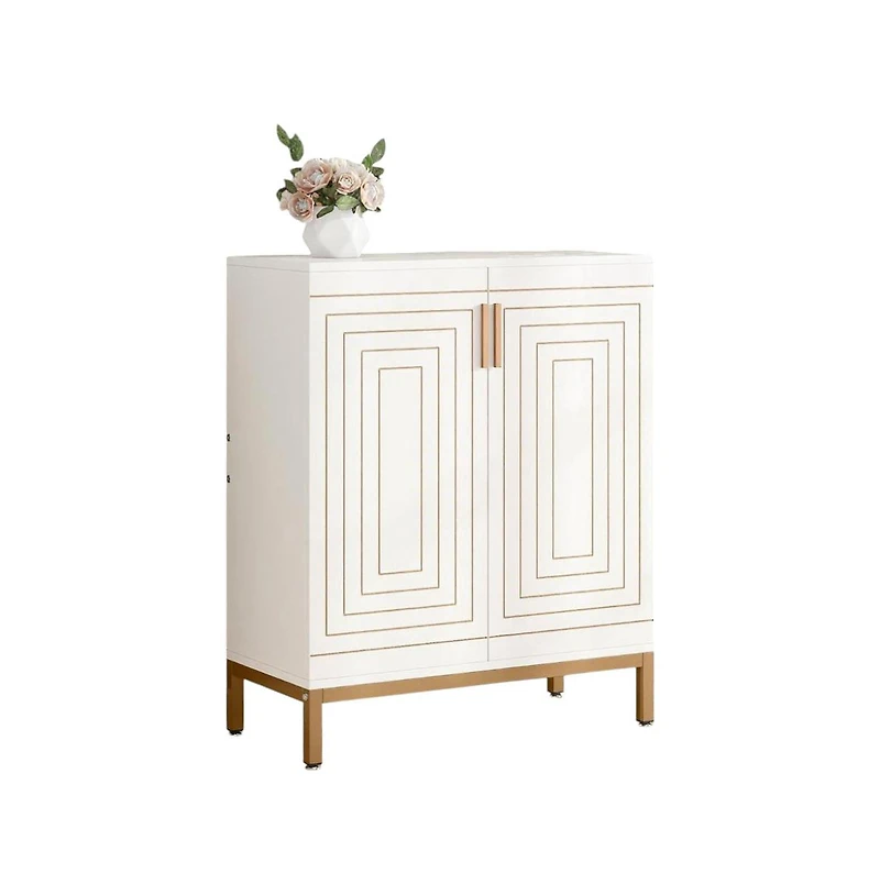 Slickblue Compact Shoe Storage Cabinet for Hallway and Foyer