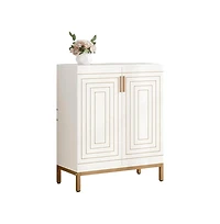 Slickblue Compact Shoe Storage Cabinet for Hallway and Foyer