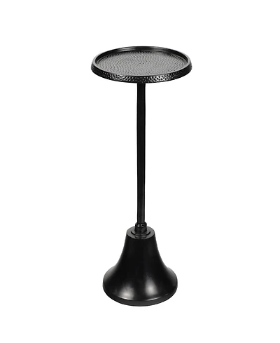 Jonathan Y Irida 24" Art Deco Designer Pedestal Drink Table and Decorative End with Hammered Round Top Bell Base