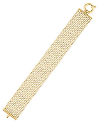 Macy's Beaded Pattern Bracelet in 14k Gold Over Sterling Silver