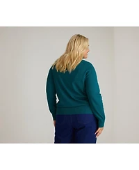 Universal Standard Women's Plus Savvy Fine Knit Raglan Turtleneck