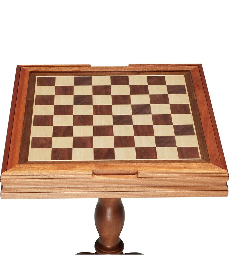 Sugift 3-in-1 Chess Checkers Backgammon Table Set 18" Wooden Game Table