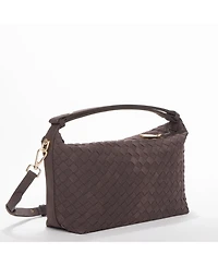 Susu Denva Denim Baguette Shoulder Bag for Women East West Handbag Buckle Detail Casual Chic Everyday Purse