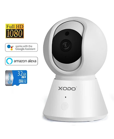 Contixo E6 Indoor Wi-Fi Security Camera, 1080p Hd, Pan & Tilt, Night Vision, 2-Way Audio, Motion Alerts