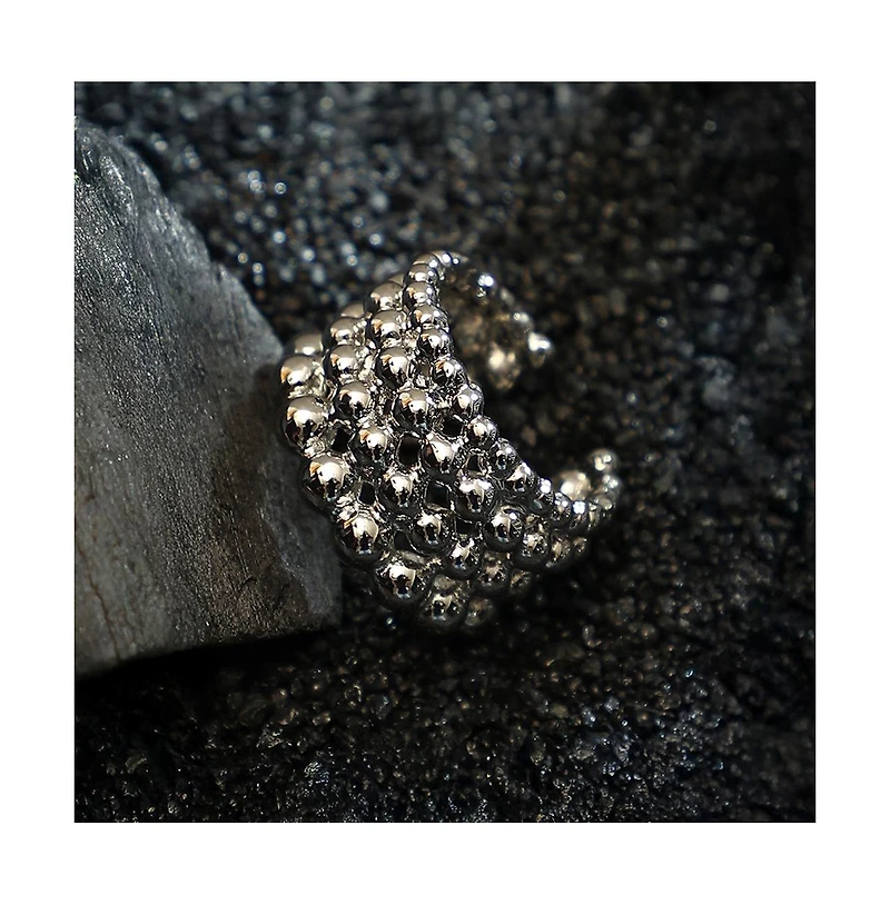 Women's The Dewdrop Statement Ring - Chrome Silver