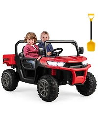 Hongge Kids 24V Two Seater Ride On Dump Truck with Remote Control and Electric Lift Bed
