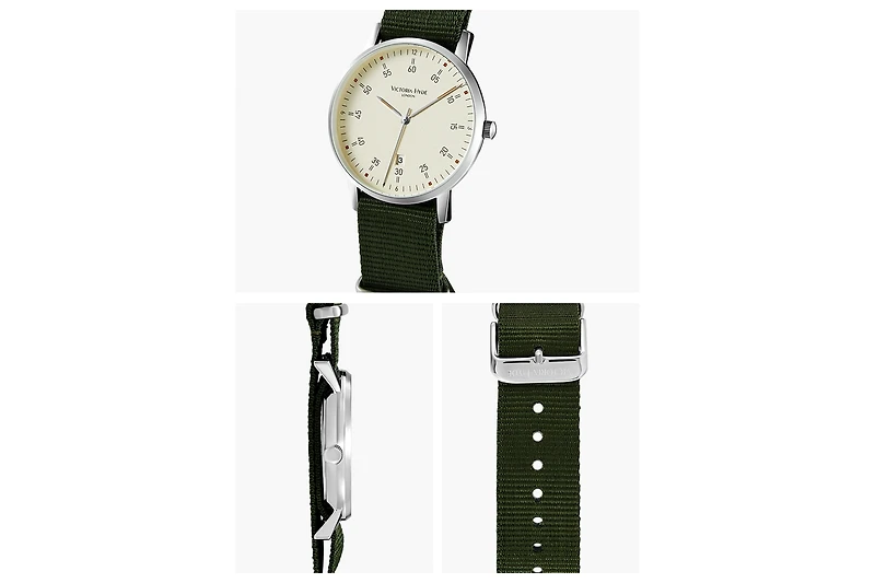 Victoria Hyde London Men's Watch Nylon Strap Orton in Green