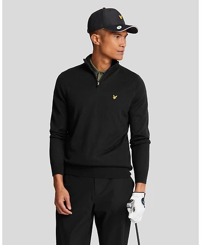 Lyle & Scott Men's Golf Quarter Zip Merino Sweater