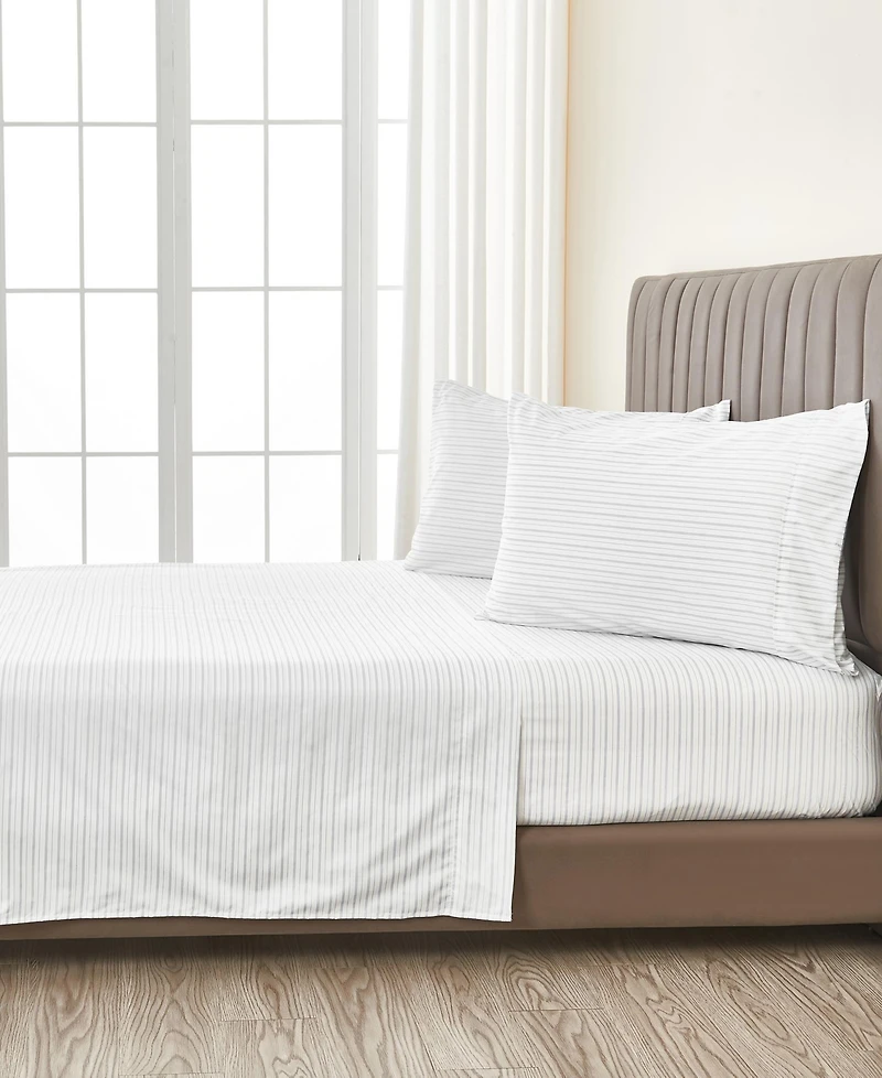 Linery & Co. Ultra-Soft Brushed Microfiber Striped Sheet Set