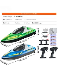 Hongge Remote Control Speed Boat for Kids with Dual Motors and Long Battery Life