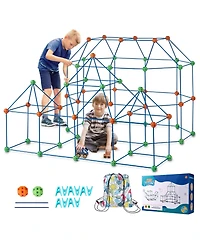 Mecale Tent Fort Building Kit for Kids Stem Construction Toy Set Castle 180PCS