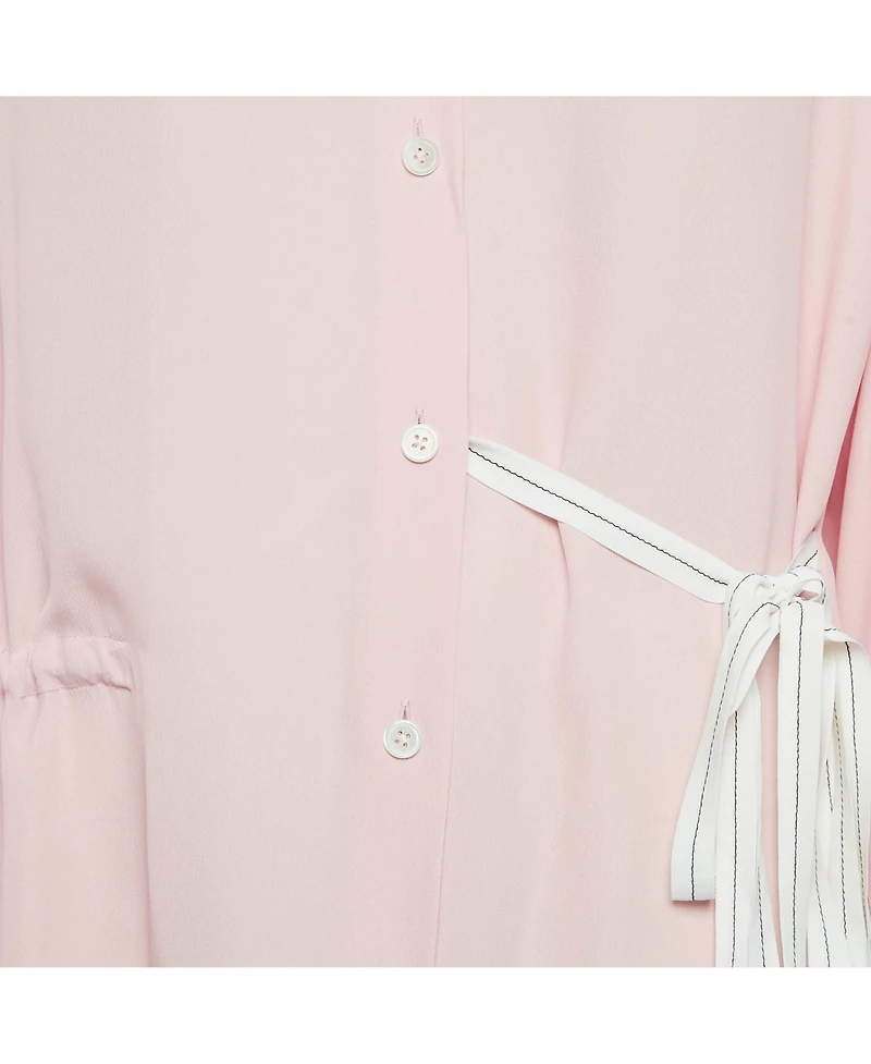 Pre-Owned Marni Women's Pink Crepe Button Front Long Shirt