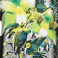 Pre-Owned Roberto Cavalli Women's Jersey Parrot Printed Top