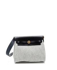 Pre-Owned Hermes 20 Herbag Zip Toile and Leather