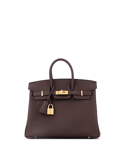 Pre-Owned Hermes Birkin 25 Handbag Brown Togo with Gold Hardware