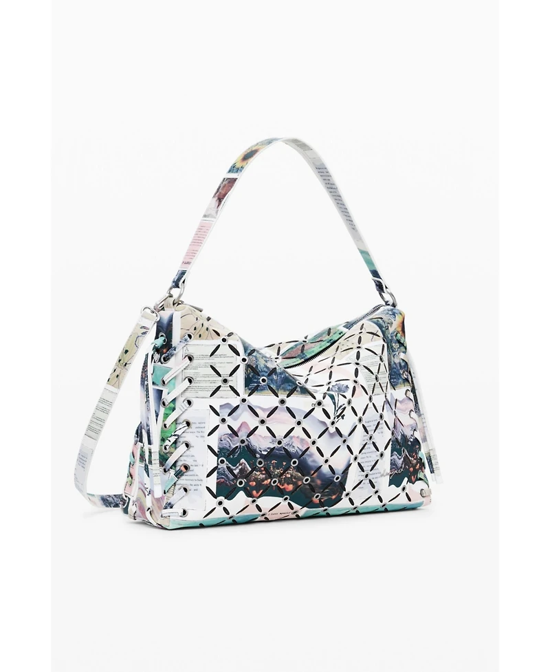 Desigual Women's Medium Collage perforated crossbody bag
