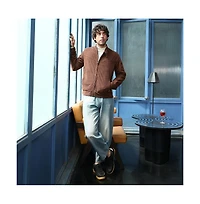 Campus Sutra Men's Chocolate Brown Corduroy Rider Jacket