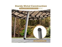 Slickblue 3 Pieces Conversation Set with Cushioned Papasan Chairs