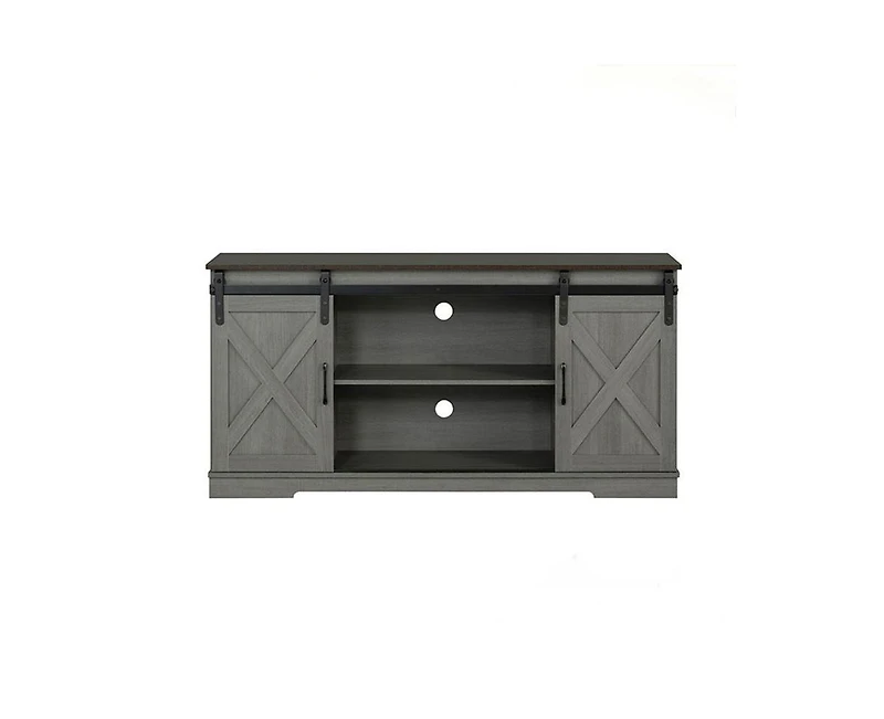 sumyeg Two-Tone Tv Stand Storage Cabinet