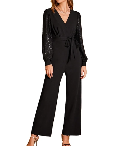Cupshe Women's Starlit Voyage Black Jumpsuit
