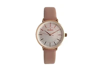 Peugeot Women's 30mm Modern Calfskin Leather Strap Watch