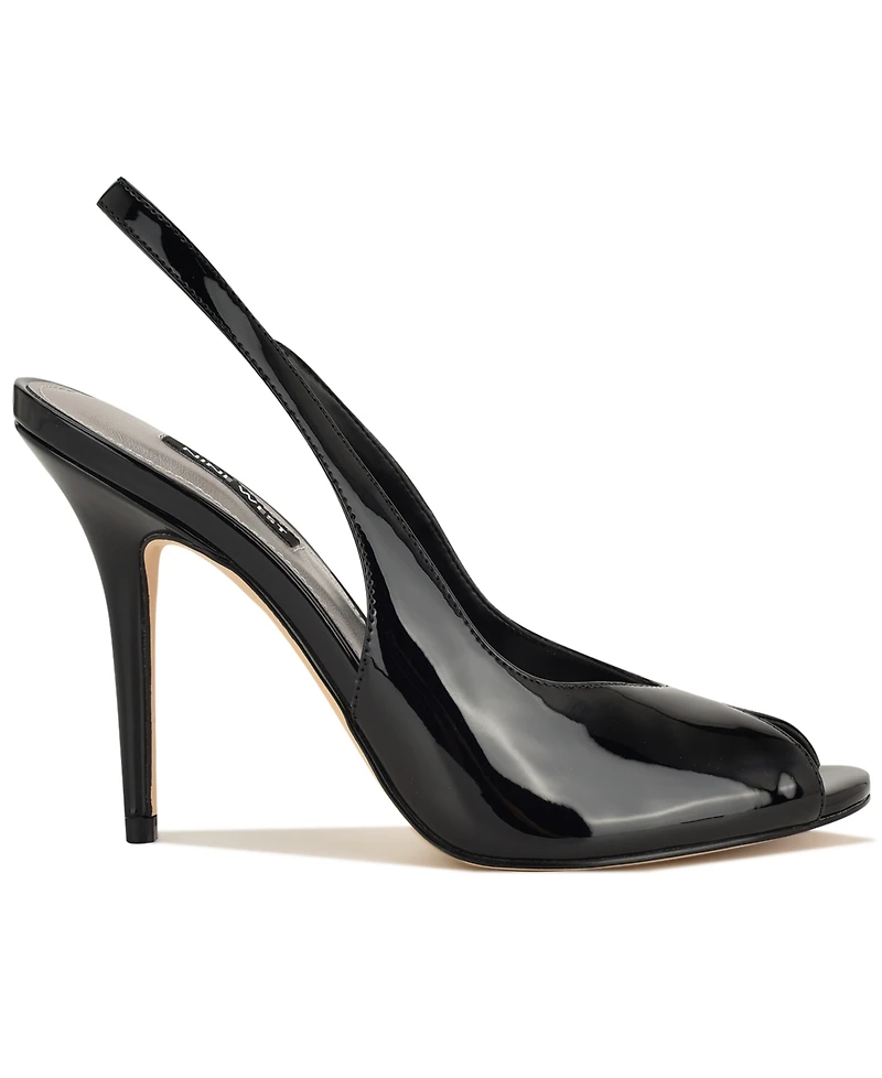 Nine West Women's Pretta Peep Toe Slingback Stiletto Sandals