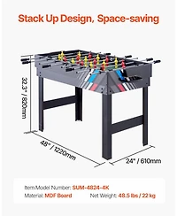 Mecale 4-in-1 Combo Game Table, 48" Air Hockey, Pool, Foosball and Ping Pong Multi-Game Table for Family Game Rooms