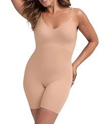 Honeylove Women's Mid-Thigh Full Coverage Shapewear Bodysuit, Regular And Plus Size