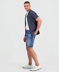 Guess Men's Wyatt Denim 9" Straight-Fit Shorts