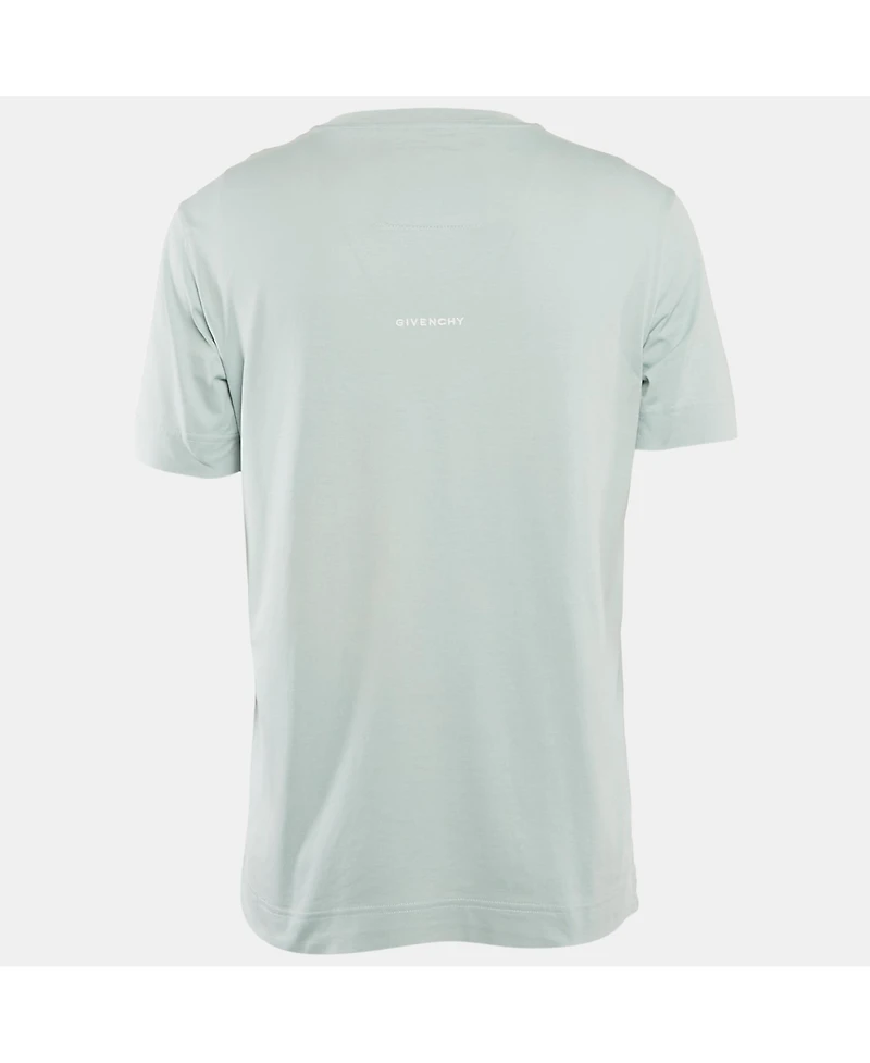 Pre-Owned Givenchy Men's Logo Embroidered Cotton Crew Neck T-Shirt