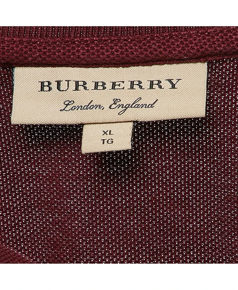 Pre-Owned Burberry Men's Logo Embroidery Cotton Pique Polo T-Shirt