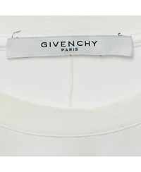 Pre-Owned Givenchy Men's White Logo Band Trim Jersey T-Shirt