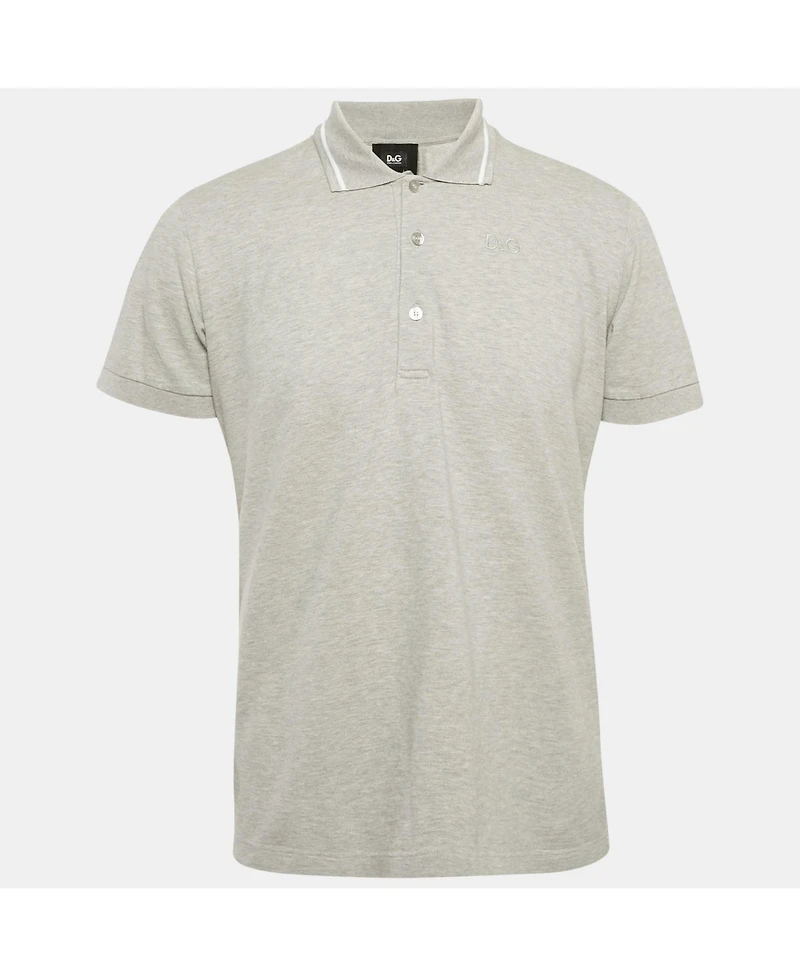 Pre-Owned Dolce & Gabbana Men's Cotton Pique Polo T-Shirt
