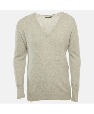 Pre-Owned Alexander Mcqueen Men's Grey Knit V-Neck Sweater