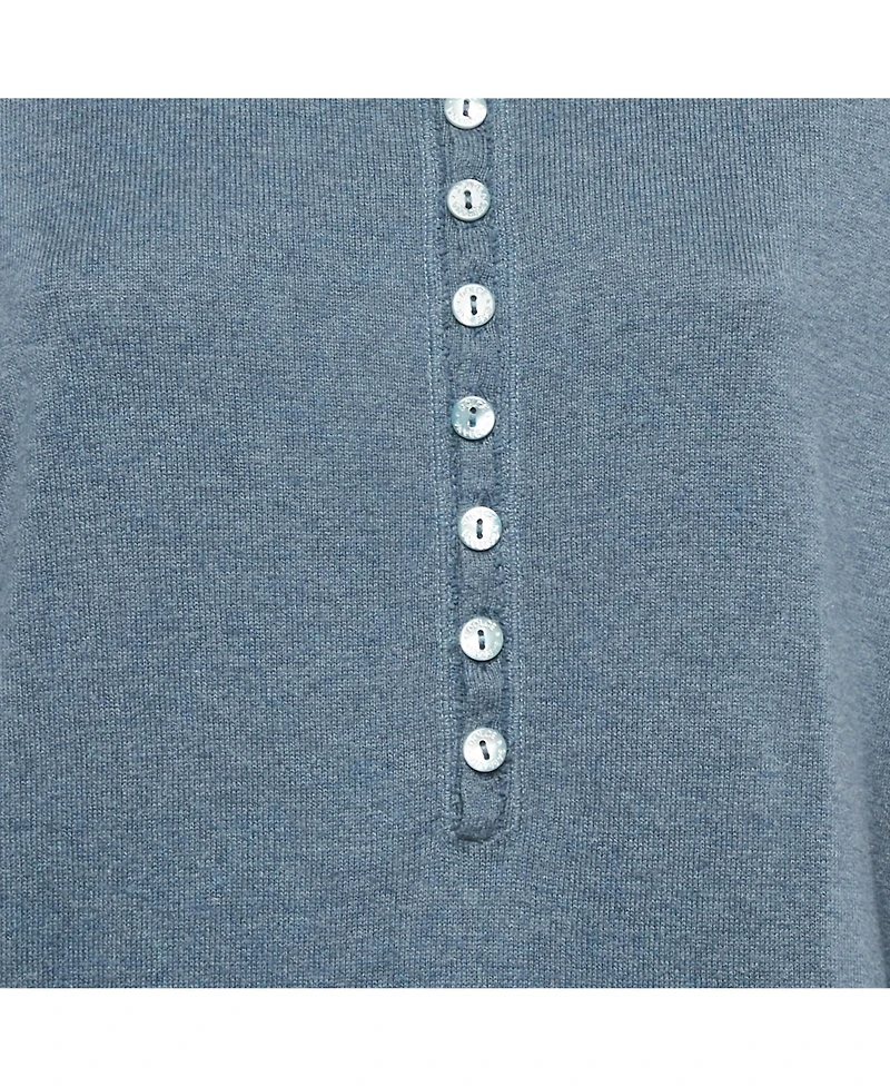 Pre-Owned Dolce & Gabbana Men's Blue Cotton Knit Crew Neck Long Sleeve Sweatshirt